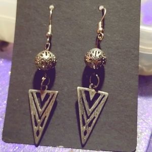 Gunmetal triangle dangles